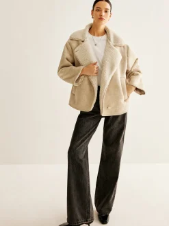 New Cashmere-Blend Button Fleece Jacket Outerwear|Jackets