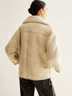 New Cashmere-Blend Button Fleece Jacket Outerwear|Jackets