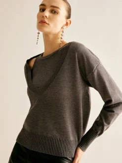 Best Casual 2 in 1 Sweater Sweater Tops|Sweaters & Cardigans