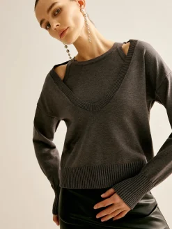 Best Casual 2 in 1 Sweater Sweater Tops|Sweaters & Cardigans