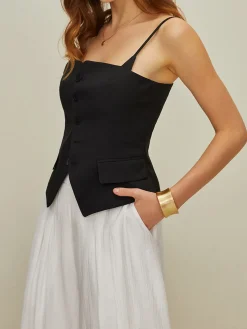 Sale Casual Button 2 in 1 Tank Top Tank Tops & Camis|Tops