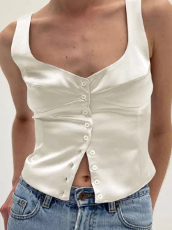 Discount Casual Button-Front Tank Top Tank Tops & Camis|Tops