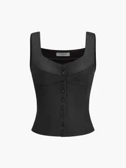 Sale Casual Button-Front Tank Top Tank Tops & Camis|Tops