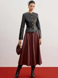 New Casual Faux Leather Slim Jacket Outerwear|Jackets