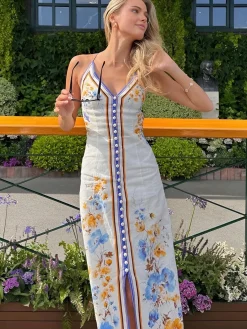 Best Casual Floral Printed Halter Long Dress Dresses