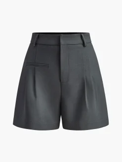 Hot Casual Mid Waist Shorts Without Belt Shorts|Bottoms