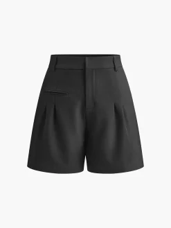 Hot Casual Mid Waist Shorts Without Belt Shorts|Bottoms