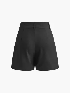 Hot Casual Mid Waist Shorts Without Belt Shorts|Bottoms