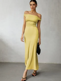 Hot Casual Off Shoulder Long Dress Black Dresses|Casual Dresses