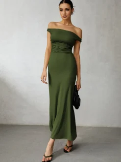 Hot Casual Off Shoulder Long Dress Black Dresses|Casual Dresses