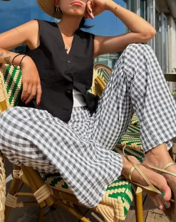 Online Casual Plaid Wide Leg Pants Wide Leg|Pants