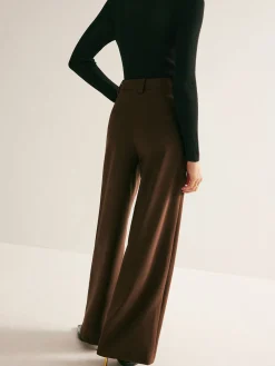 Online Casual Pleated Mid Waist Pants Pants|Bottoms