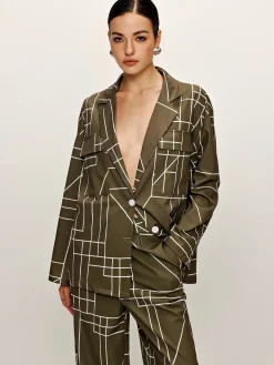 Casual Printed Lapel Shirt Blouses & Shirts|Matching Sets
