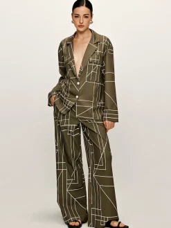 Casual Printed Lapel Shirt Blouses & Shirts|Matching Sets