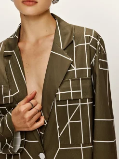 Casual Printed Lapel Shirt Blouses & Shirts|Matching Sets