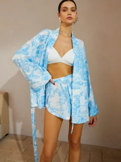 Outlet Casual Printed Shorts Set With Belt Shorts Sets|Shorts