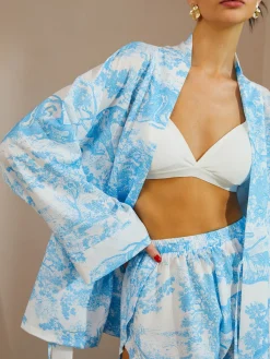 Outlet Casual Printed Shorts Set With Belt Shorts Sets|Shorts