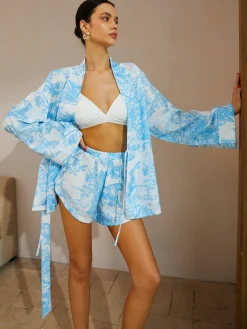 Outlet Casual Printed Shorts Set With Belt Shorts Sets|Shorts