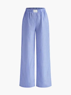 Hot Casual Striped Wide Leg Pants Wide Leg|Pants