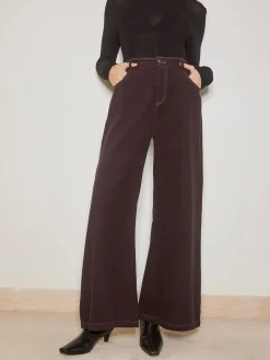 Sale Casual Wide-Leg Denim Pants Jeans|Pants