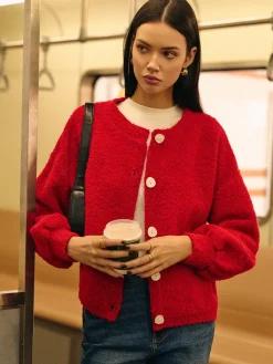 Best Casual Wool-Blend Button Cardigan Cardigans|Sweaters & Cardigans