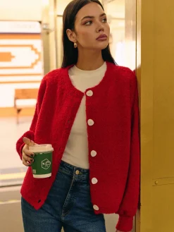 Best Casual Wool-Blend Button Cardigan Cardigans|Sweaters & Cardigans