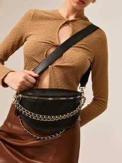 Clearance Chain Decor Zipper Shoulder Bag Bags|Accessories
