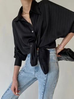 Clearance Charlotte Oversized Button Up Collared Shirt Blouses & Shirts|Tops