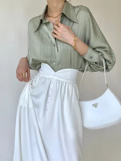 Clearance Charlotte Oversized Button Up Collared Shirt Blouses & Shirts|Tops