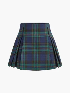 Online Checked Zipper Mini Skirt Skirts|Bottoms