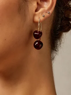 Online Cherry Charm Dangle Earrings Earrings|Accessories