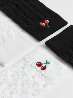 New Cherry Embroidered Twist Warm Pile Socks Socks & Tights|Accessories