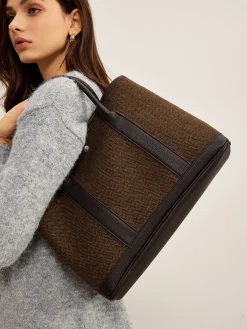 Discount Chevron Button Clasp Tote Bag Bags|Accessories