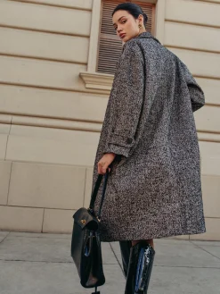 Sale Chevron Pockets Long Coat Outerwear|Coats
