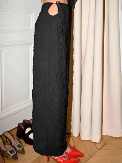Discount Chic Knotted Cutout Drawstring Skirt Set Skirt Sets|Long Sleeve Sets