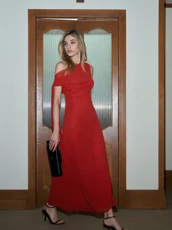 Chiffon Cowl Neck Backless Dress Cocktail & Party Dresses|Summer Dresses