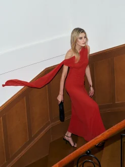 Chiffon Cowl Neck Backless Dress Cocktail & Party Dresses|Summer Dresses