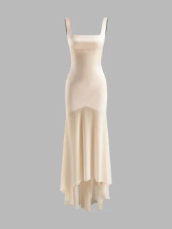 Clearance Chiffon Panel Cozy Tank Dress Cocktail & Party Dresses|Summer Dresses