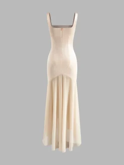 Clearance Chiffon Panel Cozy Tank Dress Cocktail & Party Dresses|Summer Dresses