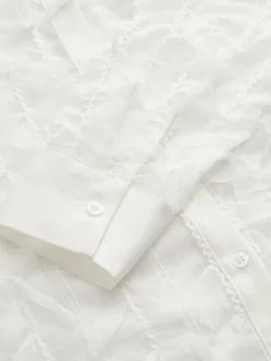 Hot Chiffon Tassel Polo Shirt Tops