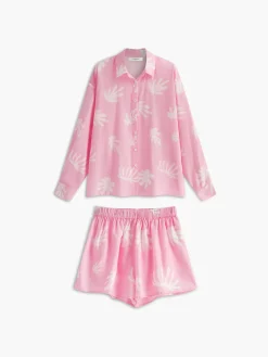 Chill Life Plant Print Shorts Set Shorts Sets|Shorts