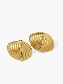 Discount Chunky Gold Twisted Earrings Earrings|Accessories