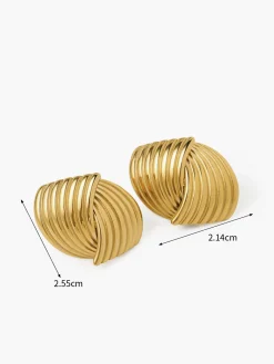 Discount Chunky Gold Twisted Earrings Earrings|Accessories