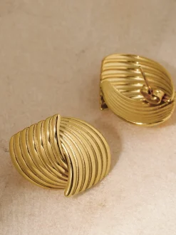 Discount Chunky Gold Twisted Earrings Earrings|Accessories