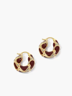 Clearance Chunky Golden Frame Hoop Earrings Earrings|Accessories