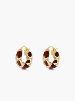 Clearance Chunky Golden Frame Hoop Earrings Earrings|Accessories