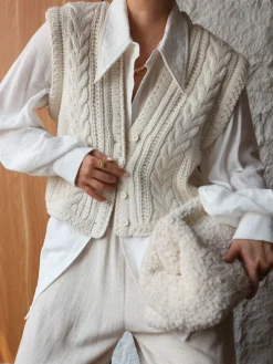 Discount Chunky Knit V-Neck Button Cardigan Cardigans|Sweaters & Cardigans