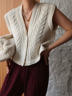 Discount Chunky Knit V-Neck Button Cardigan Cardigans|Sweaters & Cardigans