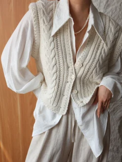 Discount Chunky Knit V-Neck Button Cardigan Cardigans|Sweaters & Cardigans
