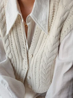 Discount Chunky Knit V-Neck Button Cardigan Cardigans|Sweaters & Cardigans